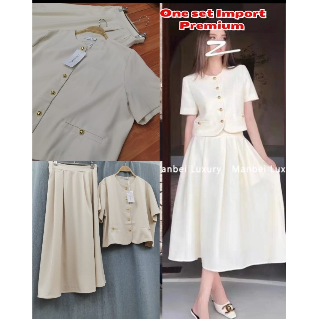 On set Rok Kancing Kuning Import