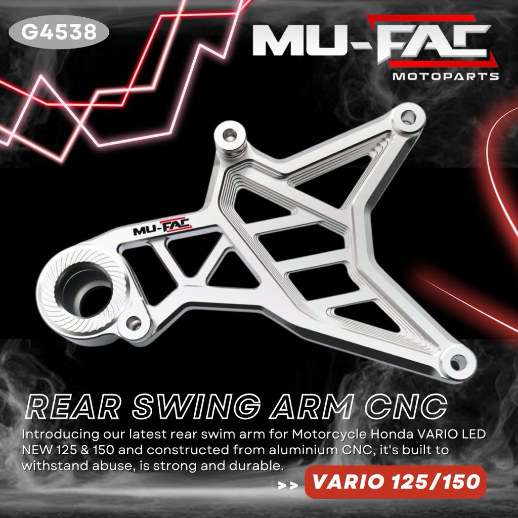 Swing Arm CNC MUFAC- Vario 125 150/ Vario 160/ Stylo 160/All new Aerox 155/Adv 150/Adv160 LED Full C