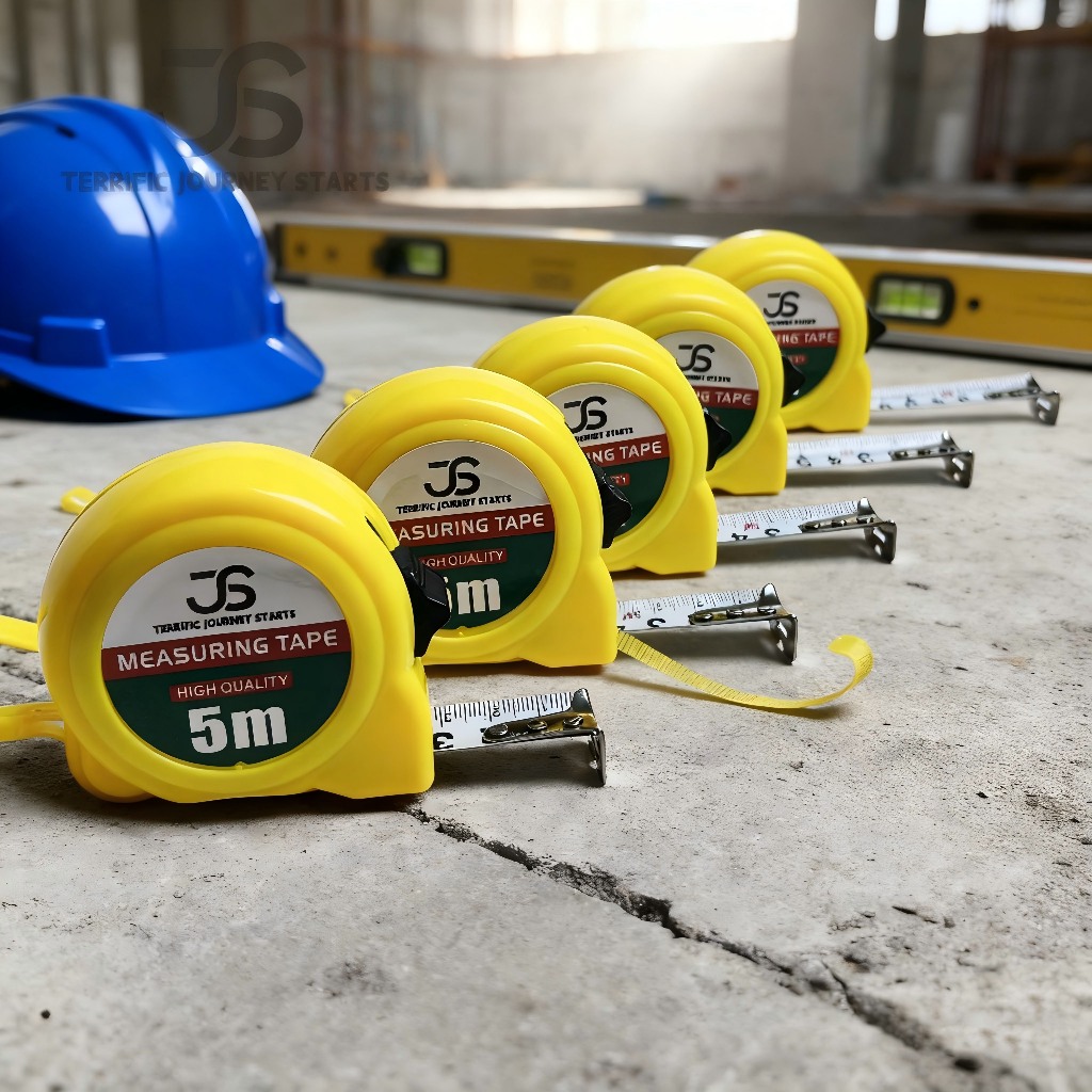 JS Meteran Tukang Measuring Tape Pita Pengukur Meteran Karet 5M