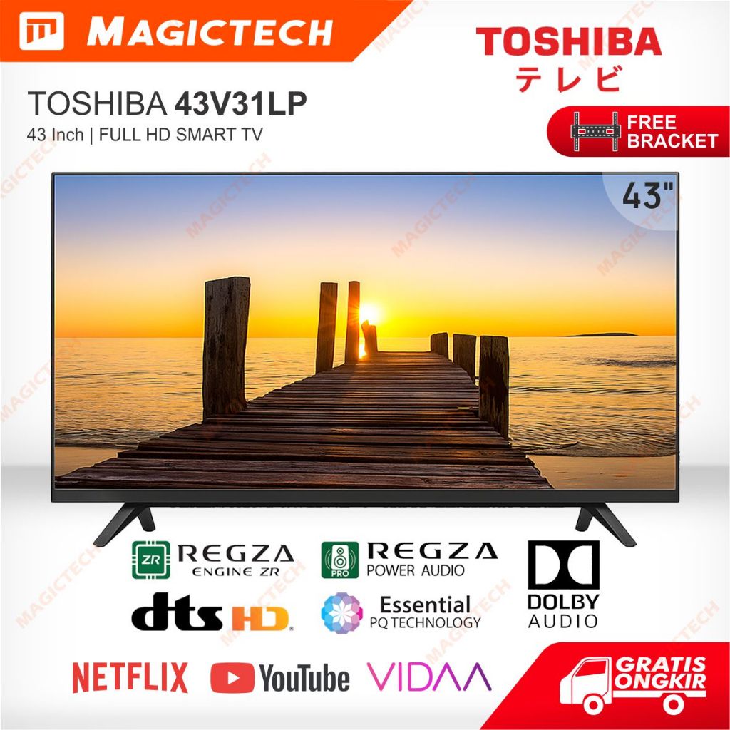 Toshiba 43 Inch / 43" Smart TV HDR Full HD Vidaa OS – 43V31LP / Toshiba 43V31