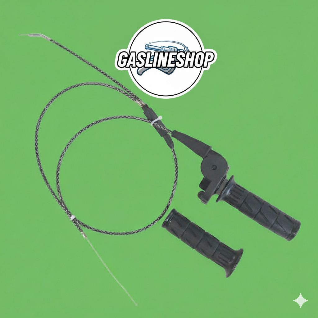 GAS SPONTAN SATRIA 2TAK YZ250 KABEL 2 CABANG FULL KARBON PNP SATRIA 2TAK