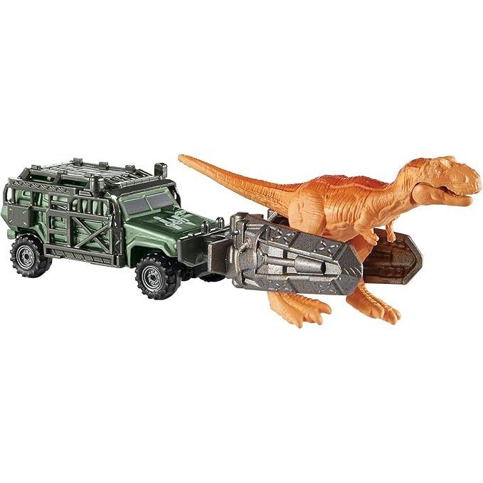 MATCHBOX JURASSIC WORLD DINO TRANSPORTERS TYRANNO-HAULER Vehicle and figure