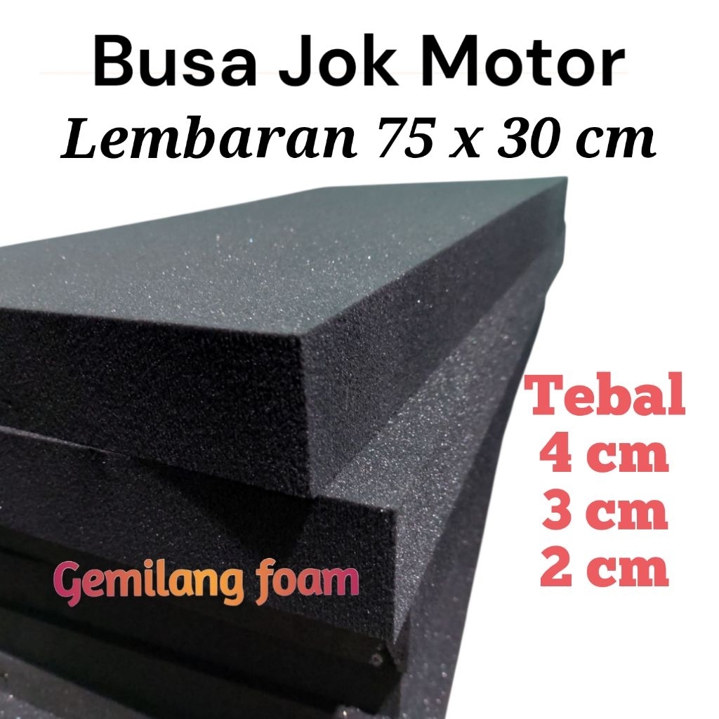 Spons Busa Jok Motor Lembaran 75x30 cm