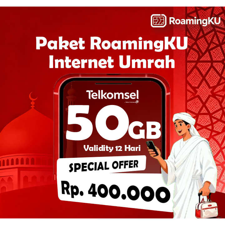 Paket Internet Umrah Telkomsel 50GB