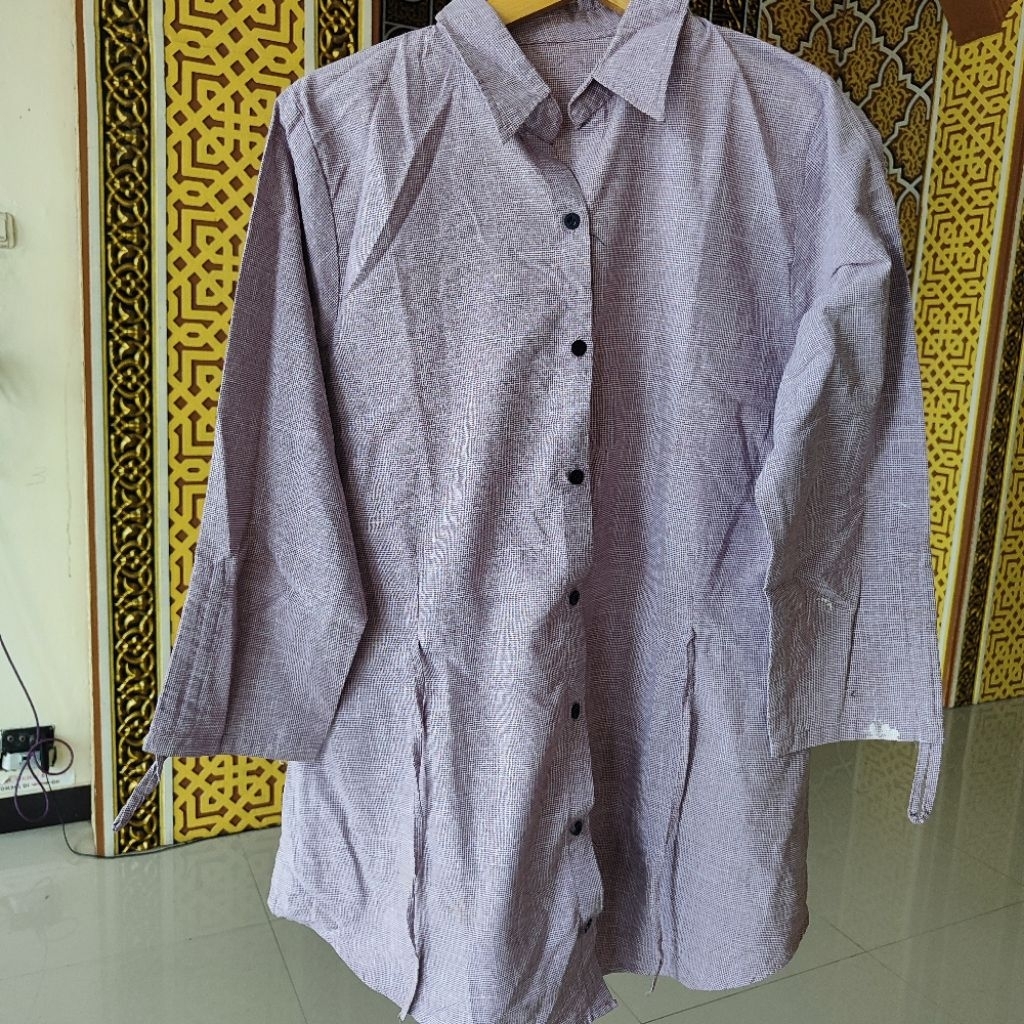 Baju tunik kotak kotak cantiq