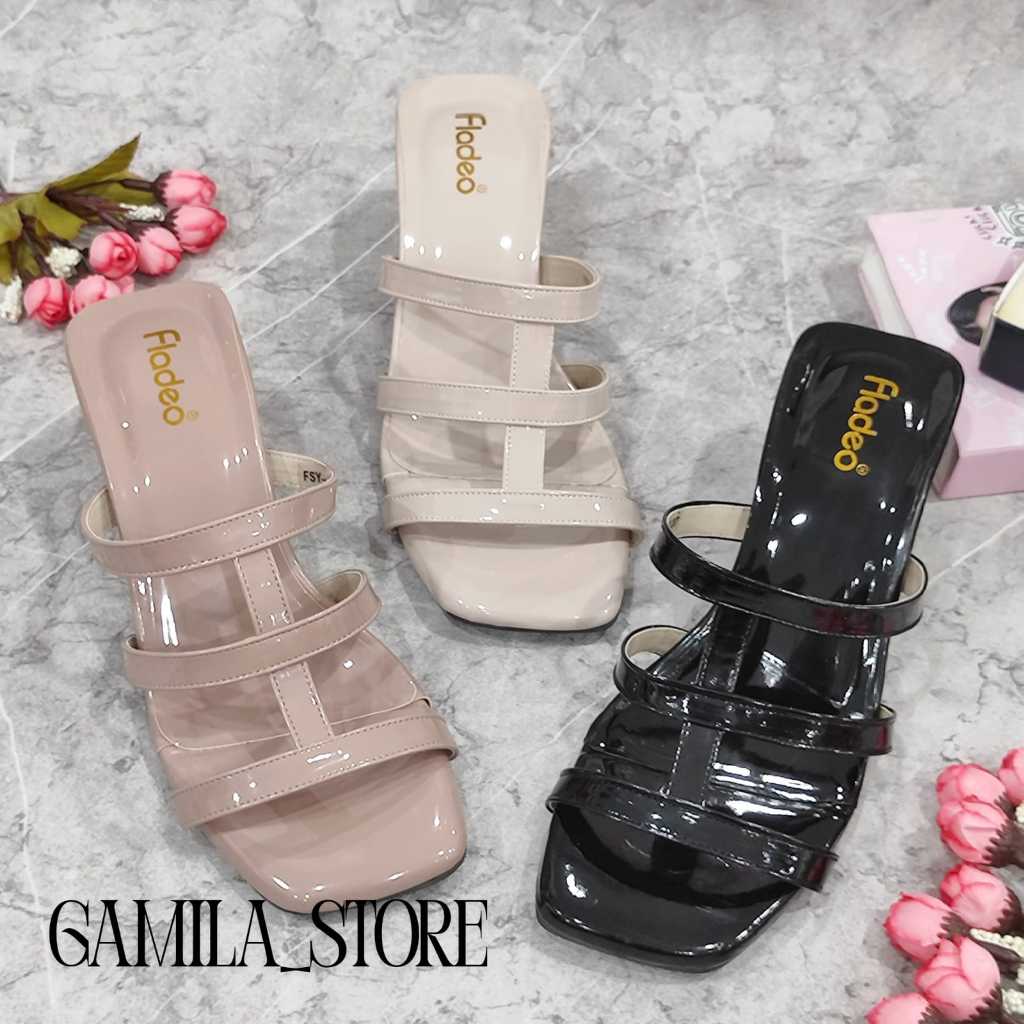 Sandal Wanita Termurah 5cm FLADEO (tali bening)
