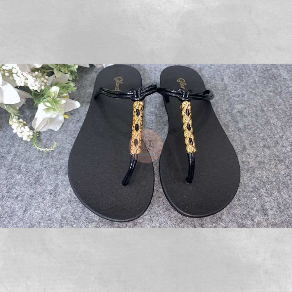 Diskon Rp1,56RB KDS | Glanzton JLT-L1913 Sandal Jelly Jepit Karet Wanita Dewasa/ Sendal Flat Summer 