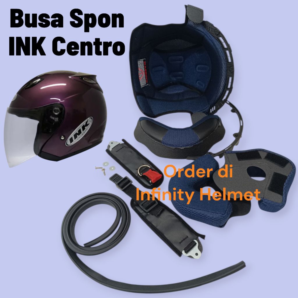 Busa Spon Daleman Helm INK Centro INK Pluto Bulet CENTRO + List Karet