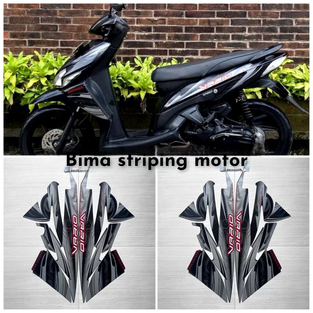 STIKER STRIPING LIS LES BODY MOTOR HONDA VARIO 110 2010 KARBU VARLA VARIO LAMA