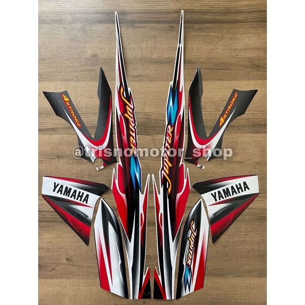 Striping Yamaha Jupiter Z 2005 Merah – Stiker Body Motor Full Set