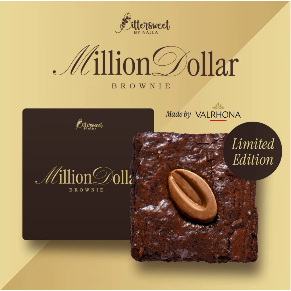 READY Million Dollar Brownie Valrhona Bittersweet By Najla (1 Slice) LANGSUNG KIRIM