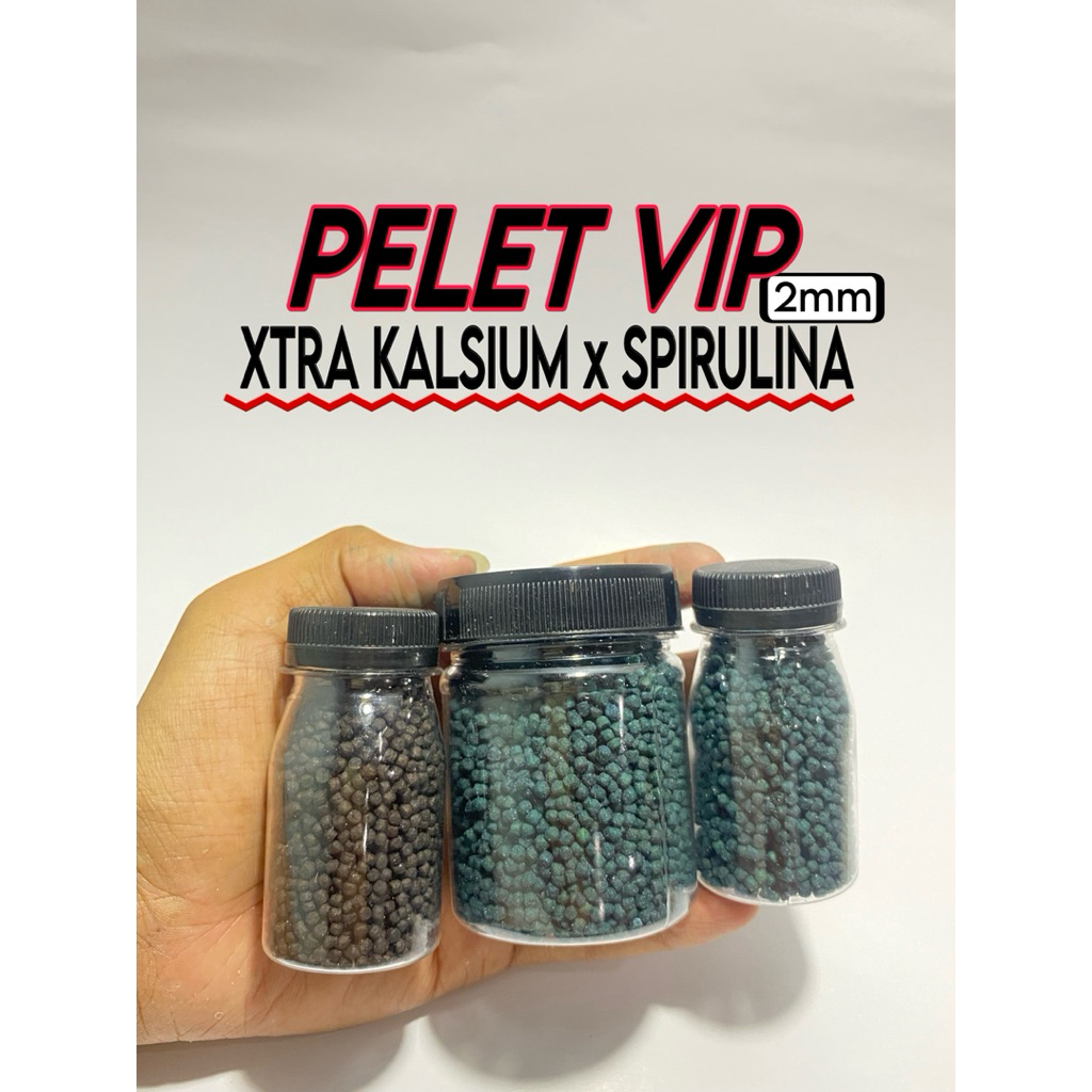 Pelet VIP extra katak kalsium repack 2mm - pelet premium channa extra katak kalsium murah