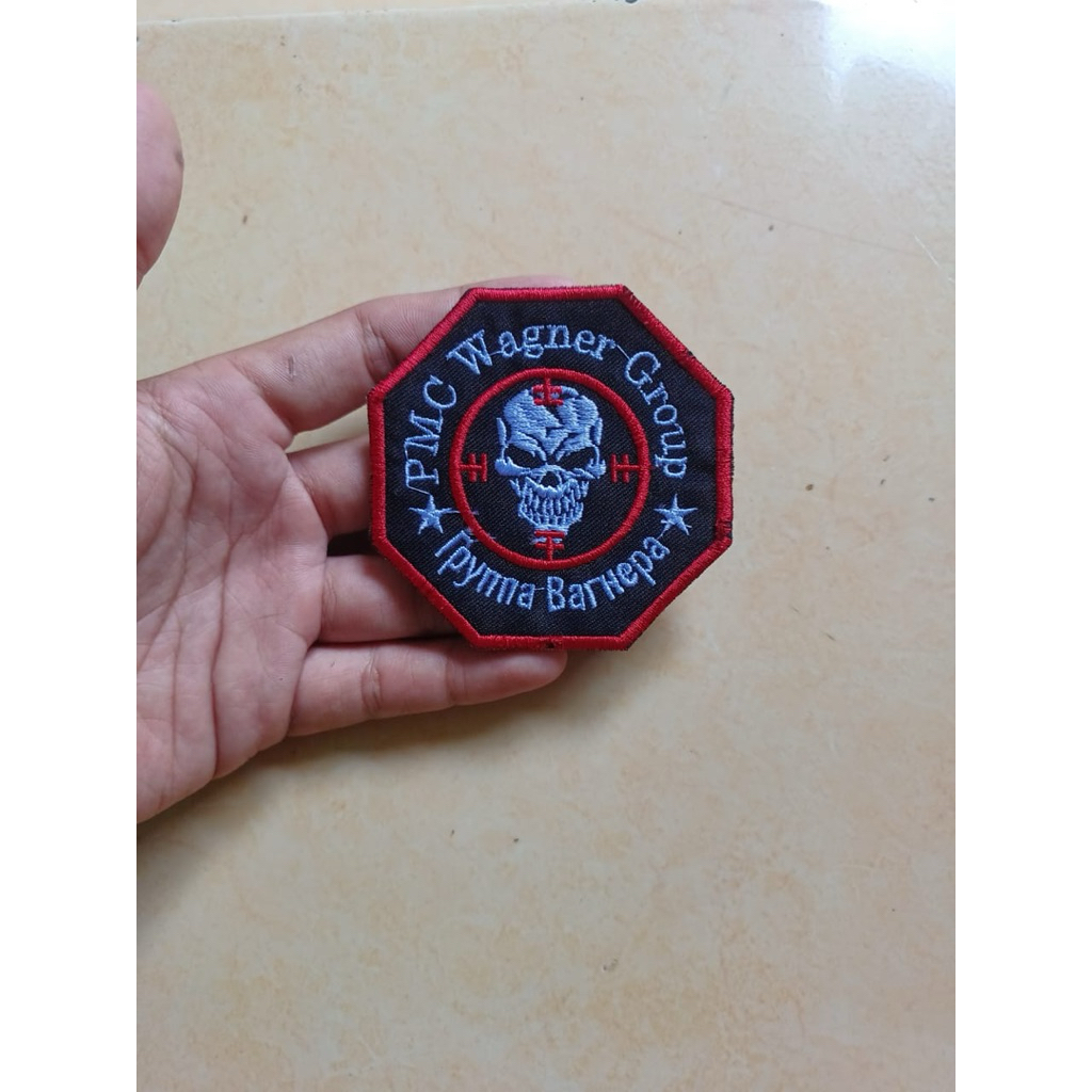 Patch Bordir Reproduksi PMC Wagner Group Tentara Bayaran Rusia Segi 8