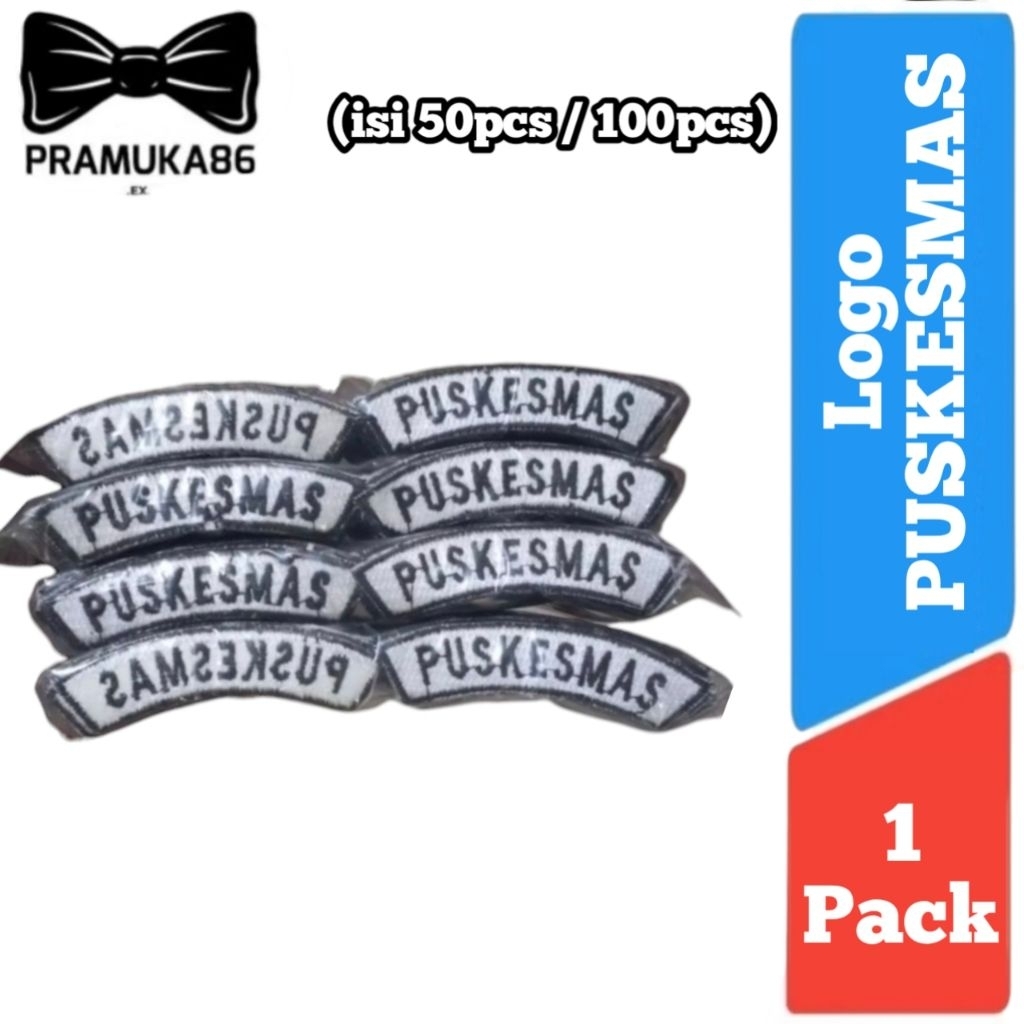 1Pack Bed Lokasi PUSKESMAS Bordir / Bed Puskesmas Bordir / Badge Tulisan Puskesmas Bordir