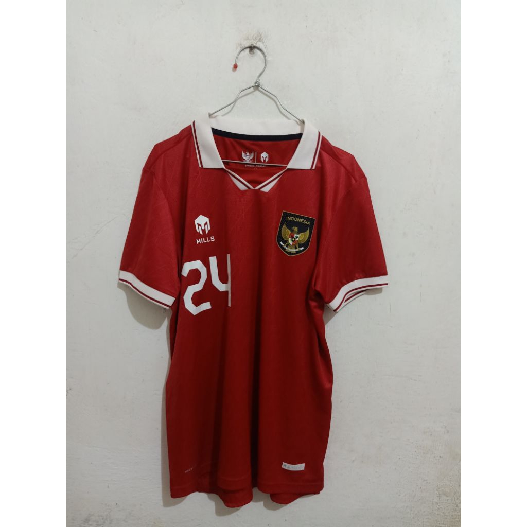 Jersey Timnas Indonesia Home 2023 2024 Original Mills Player Issue Authentic IVAR JENNER