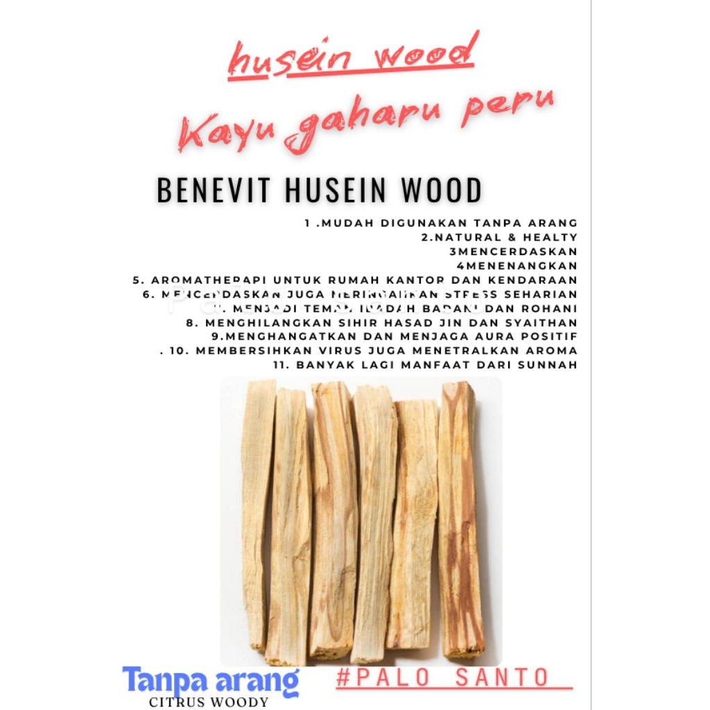 kayu gaharu bakar tanpa arang terbaik isi 100gr palosanto