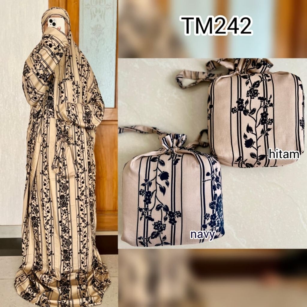 Mukena Hadramaut Motif Bunga Mukena Dewasa Motif Mukenah Katun Rayon Mukenah Terusan Mukena Travelli