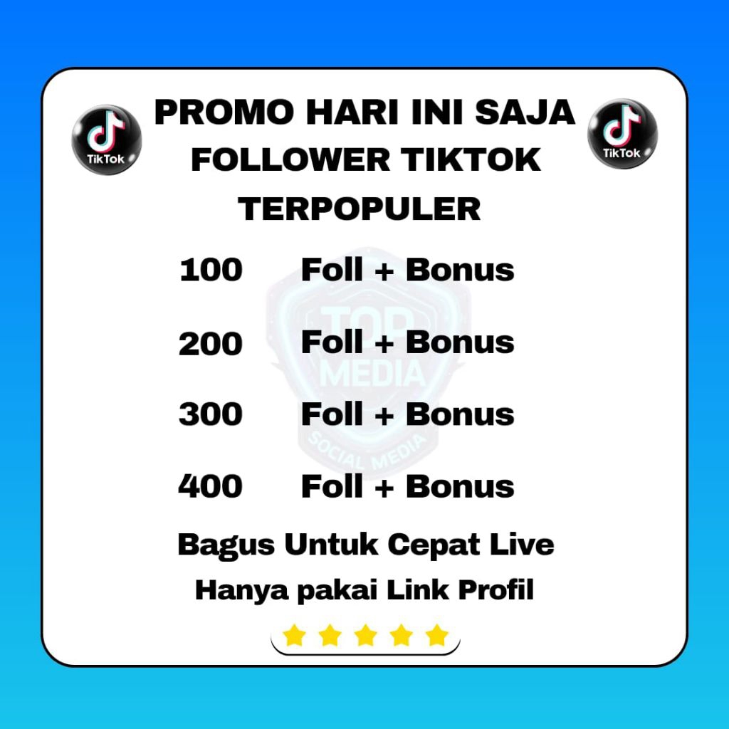 Terlaris Follower Tiktok Follower Follower Tiktok