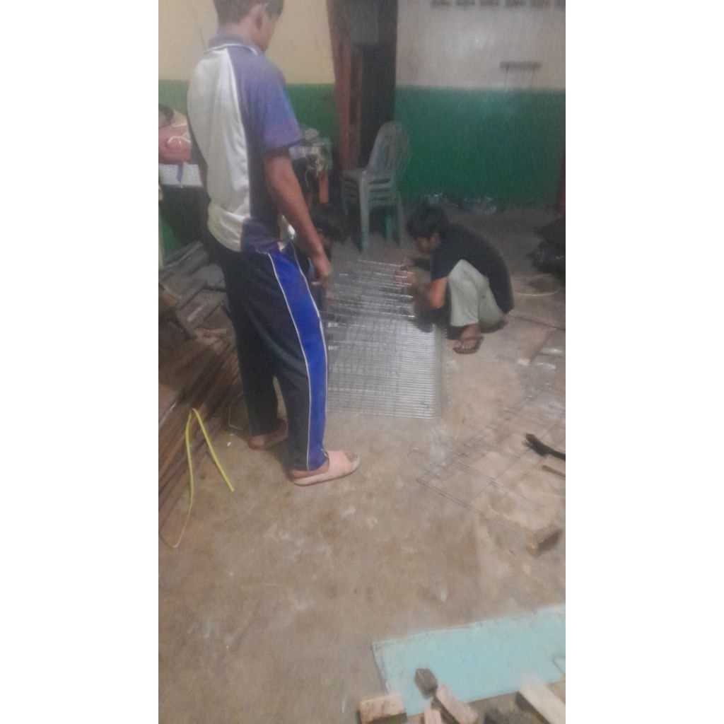 kandang ayam galvanis 6 pintu 6 ekor ayam