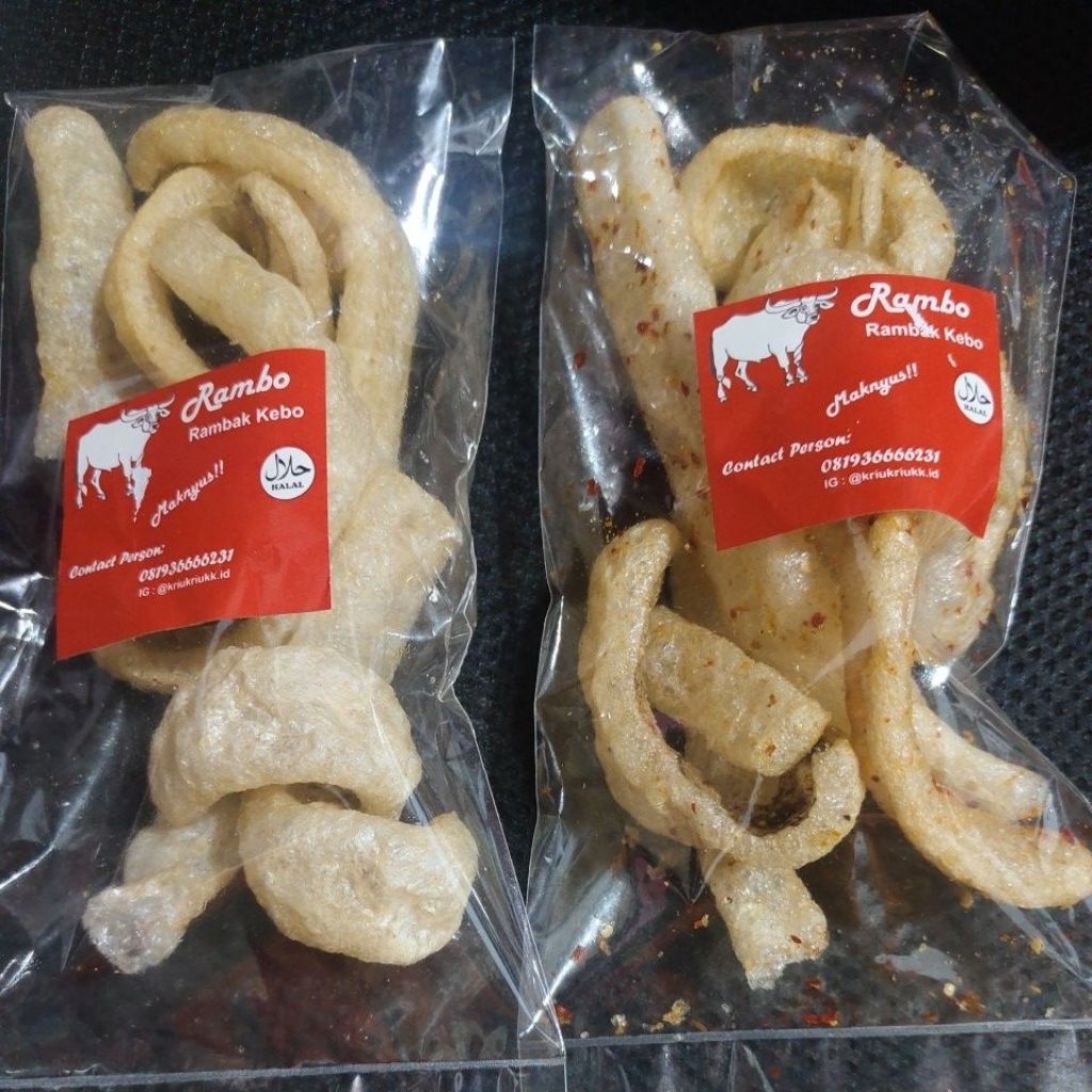Krupuk Rambak Sapi matang 20gr ( tinggal makan)- SAKURA