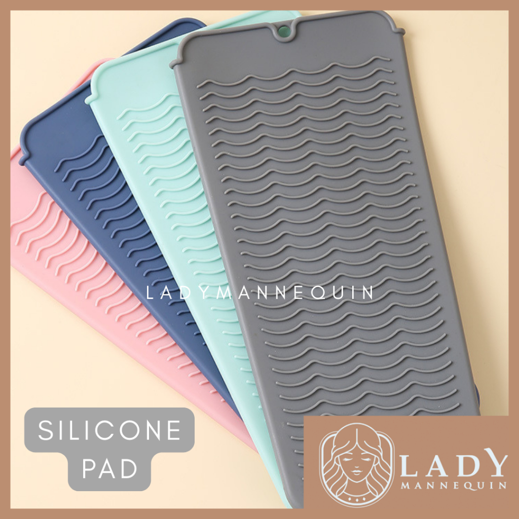 LADY MANNEQUIN Silicone Pad / Alas Pelindung Catokan Hair Styling Travel Protector Silicone Tahan Pa