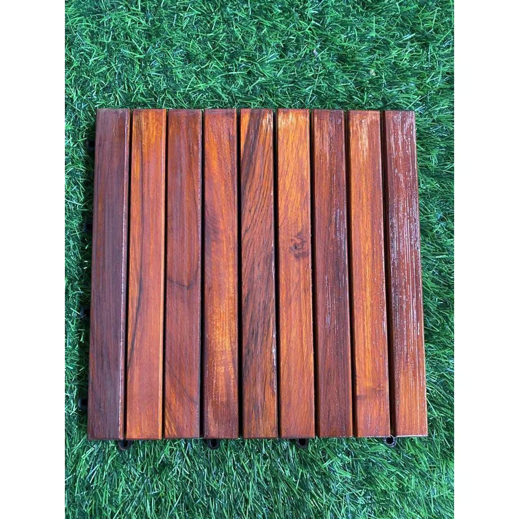 LANTAI KAYU  - DECKING TILE KAYU / LANTAI KAYU BONGKAR PASANG / LANTAI KAYU