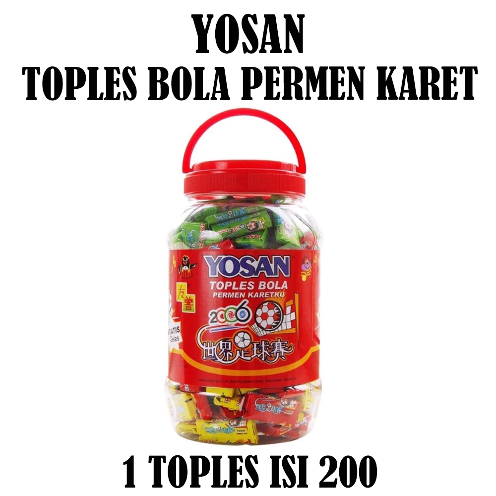 YOSAN TOPLES BOLA PERMEN KARET ISI 200
