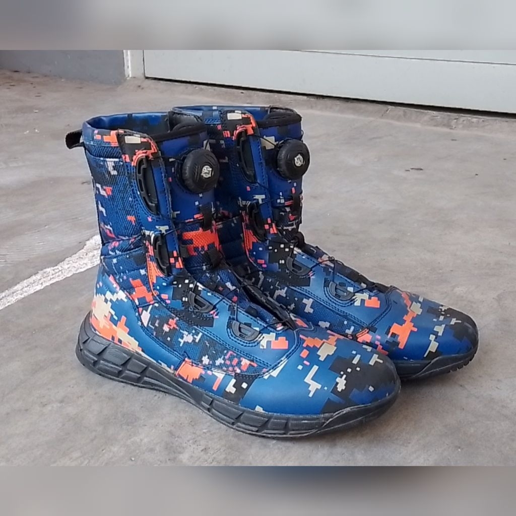 size 44 sepatu boots tali putar BOA TNI AL polairud camo loreng