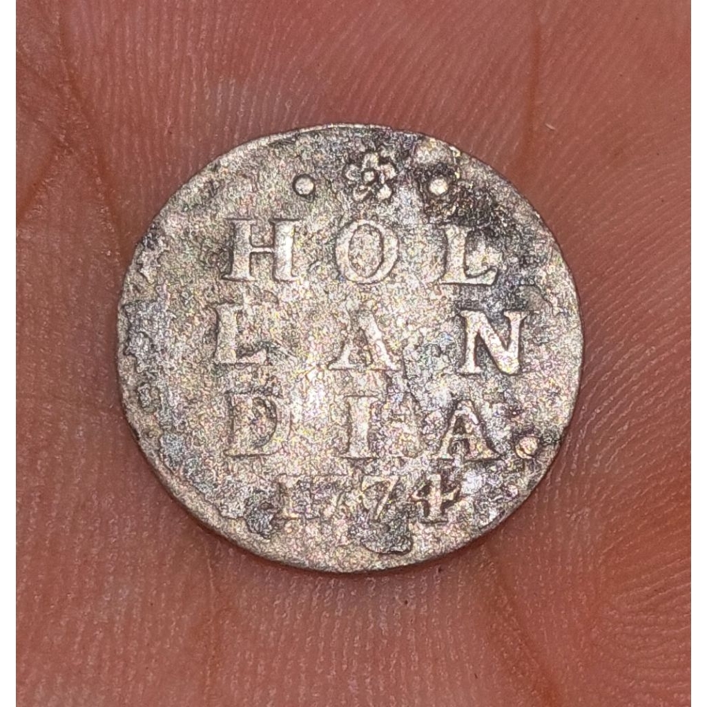 koin perak belanda provinsi Holland 1774.