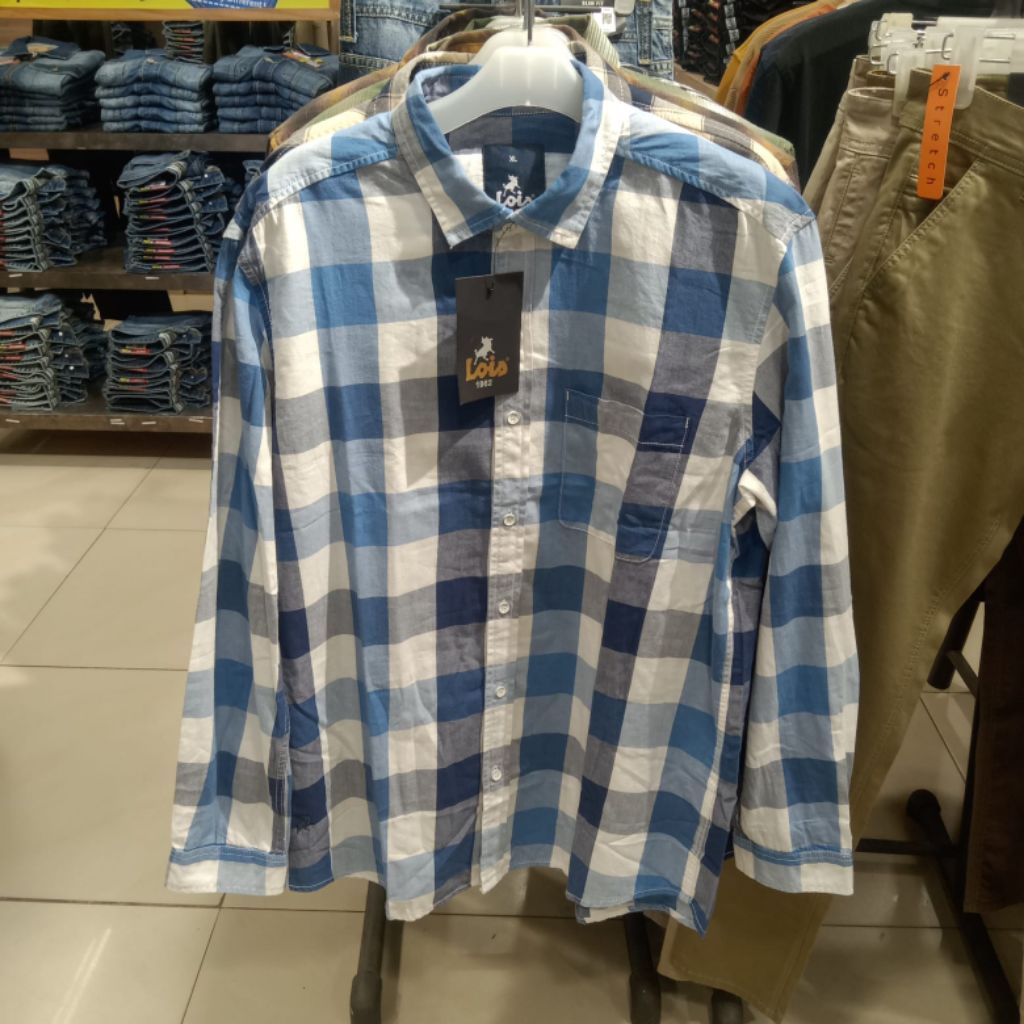 LOIS KEMEJA PRIA LENGAN PANJANG - BAJU KEMEJA KEREN CASUAL - ORIGINAL