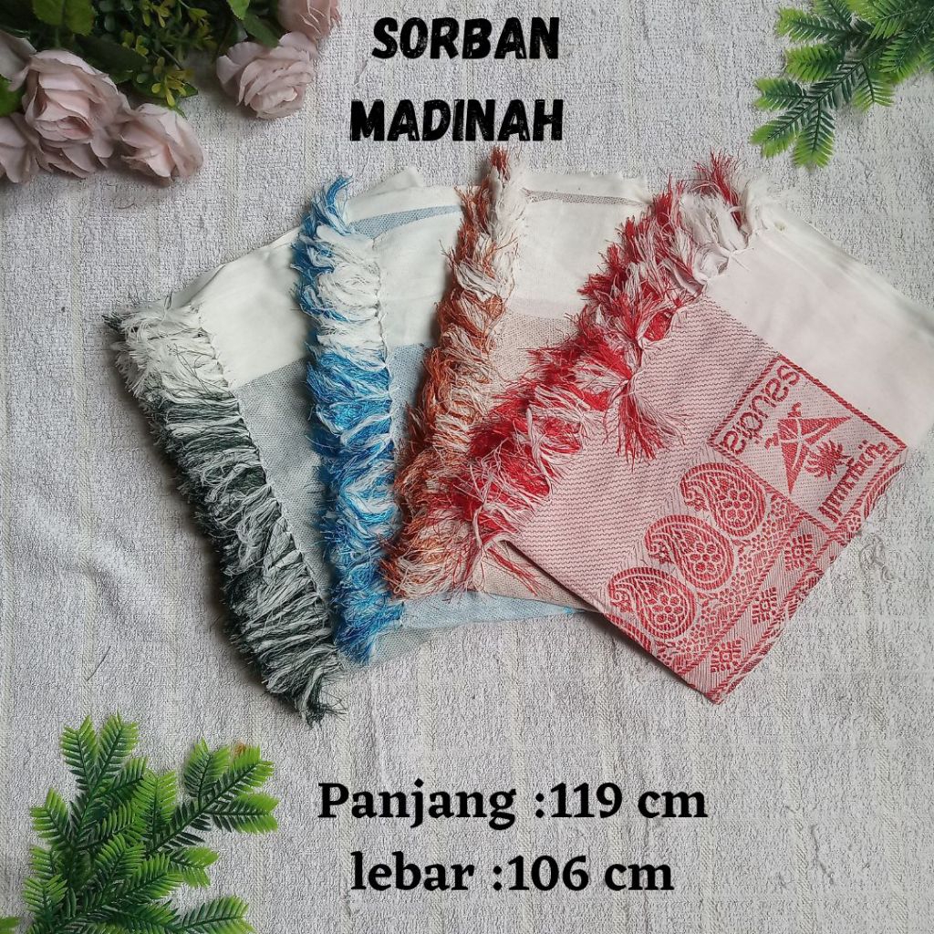 SORBAN MADINAH WARNA PERLENGKAPAN IBADAH HAJI/UMROH