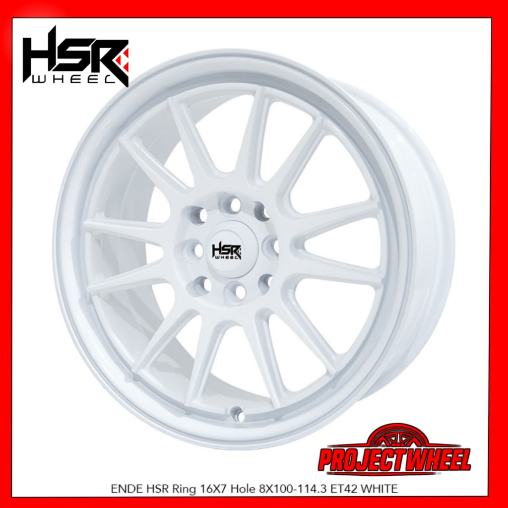 VELG R16 MIRAGE SWIFT IGNIS BALENO RING 16 HSR ENDE 4X100 WHITE | PELEK HSR WHEEL ORIGINAL