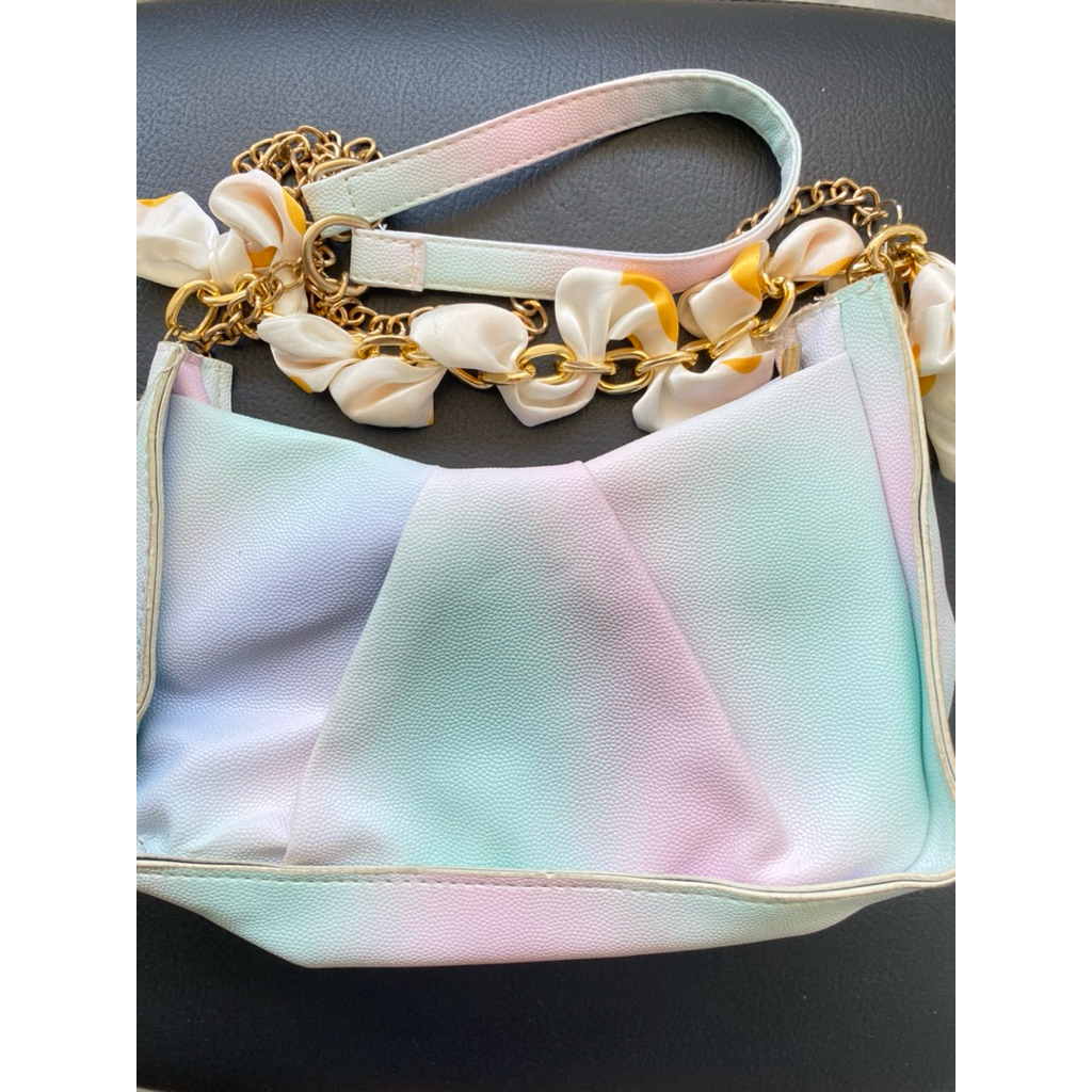 Preloved tas wanita selempang slingbag shoulderbag korea rainbow