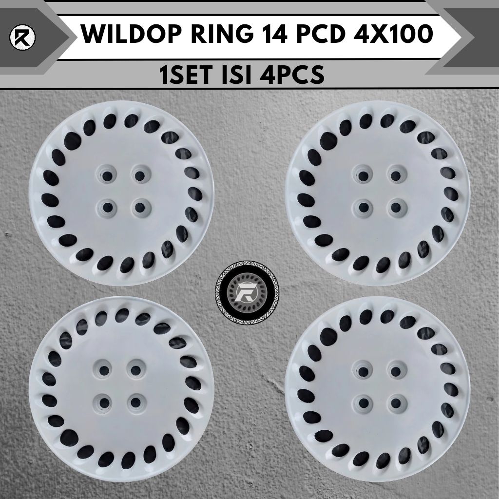 Whelldop wildop velg kaleng mobil (RING 14 PCD 4x100) 1set isi 4pcs