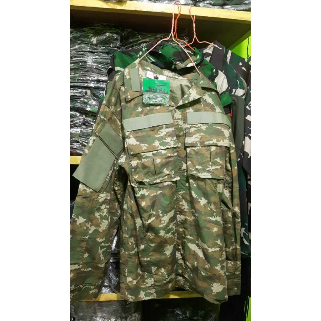 Baju PDL TERBARU KOSTRAD PT SRITEX jatah terbaru tanpa kantong Velcro / perekat 1 stell=baju+celana
