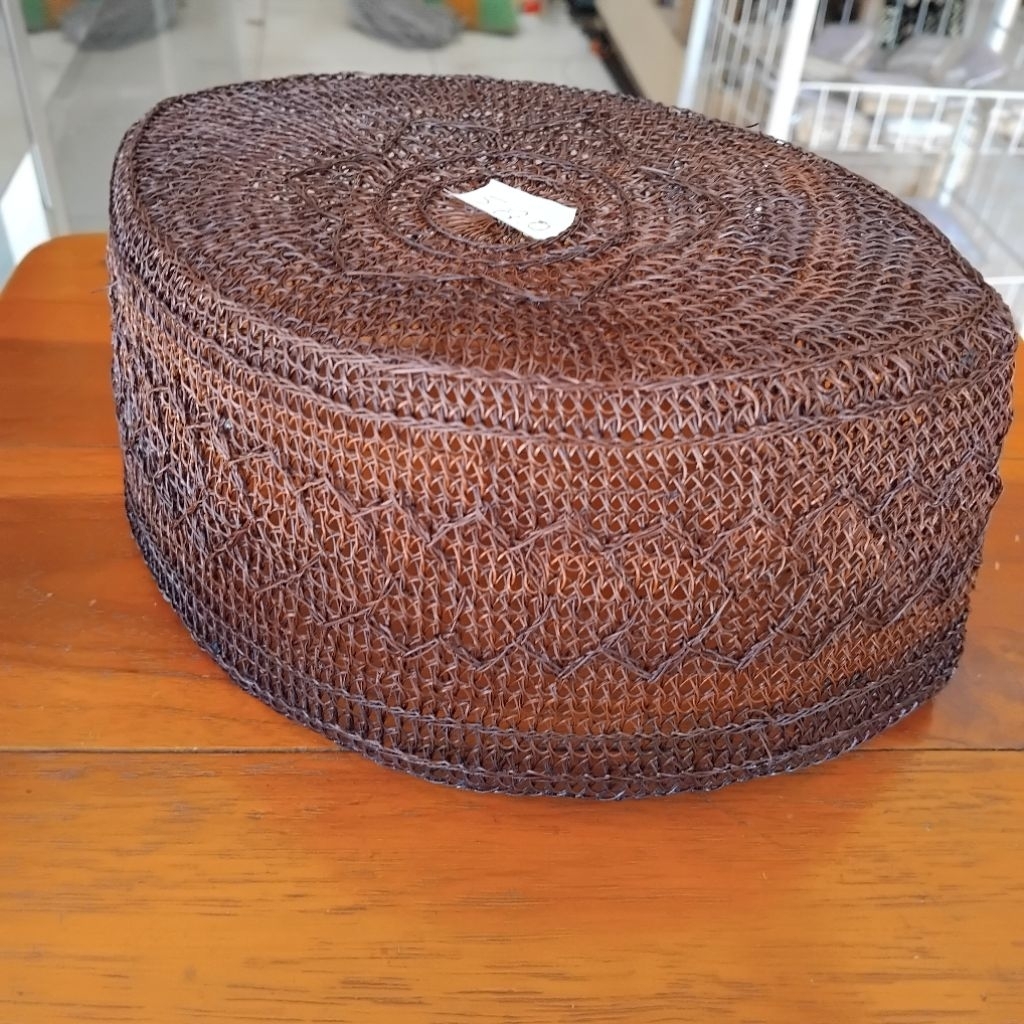 kopiah/peci akar jangang motif sisik satu