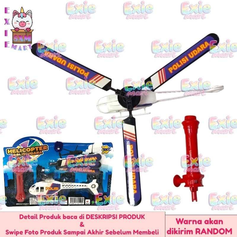 MAINAN ANAK HELICOPTER BASARNAS POLISI HELICOPTER ZOOM - HELICOPTER TARIK BISA TERBANG [RKC0700-1]