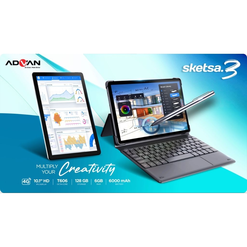 advan sketsa 3 6/128 ram 6/128gb new resmi