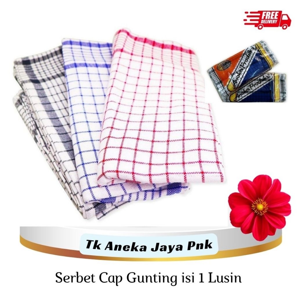 Serbet Piring / Kain Lap Cap Gunting Original
