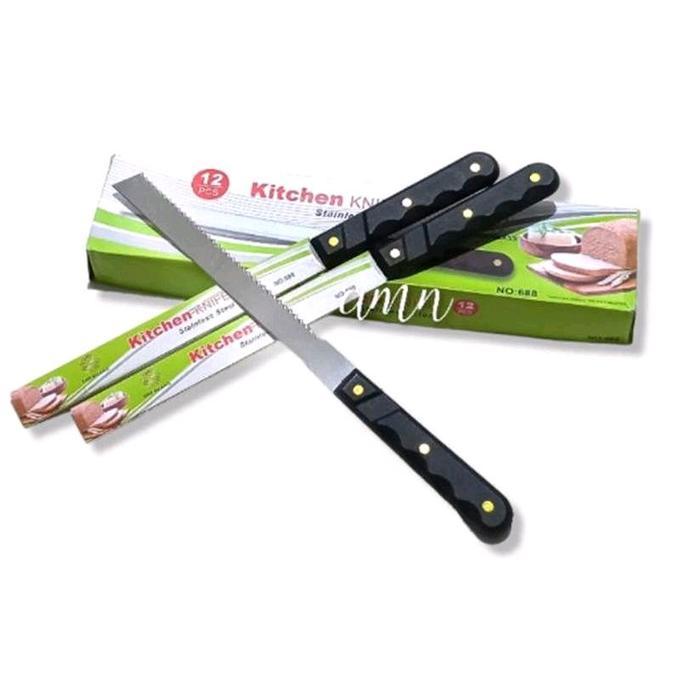 Pisau roti panjang stainless 2 sisi / pisau roti bakar / pisau roti stainless 2 mata