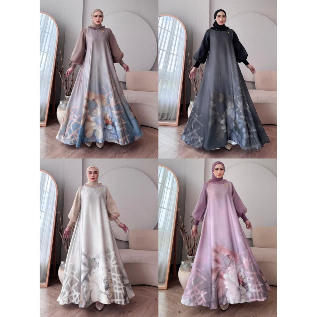 Gamis terbaru Zoya Dress by Nona original 100%