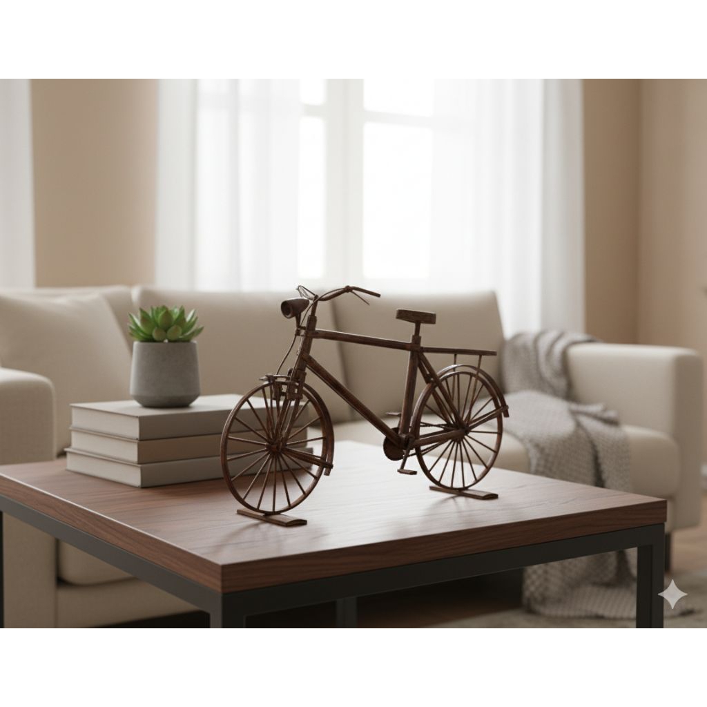 miniatur sepeda ontel dari bambu hiasan 01