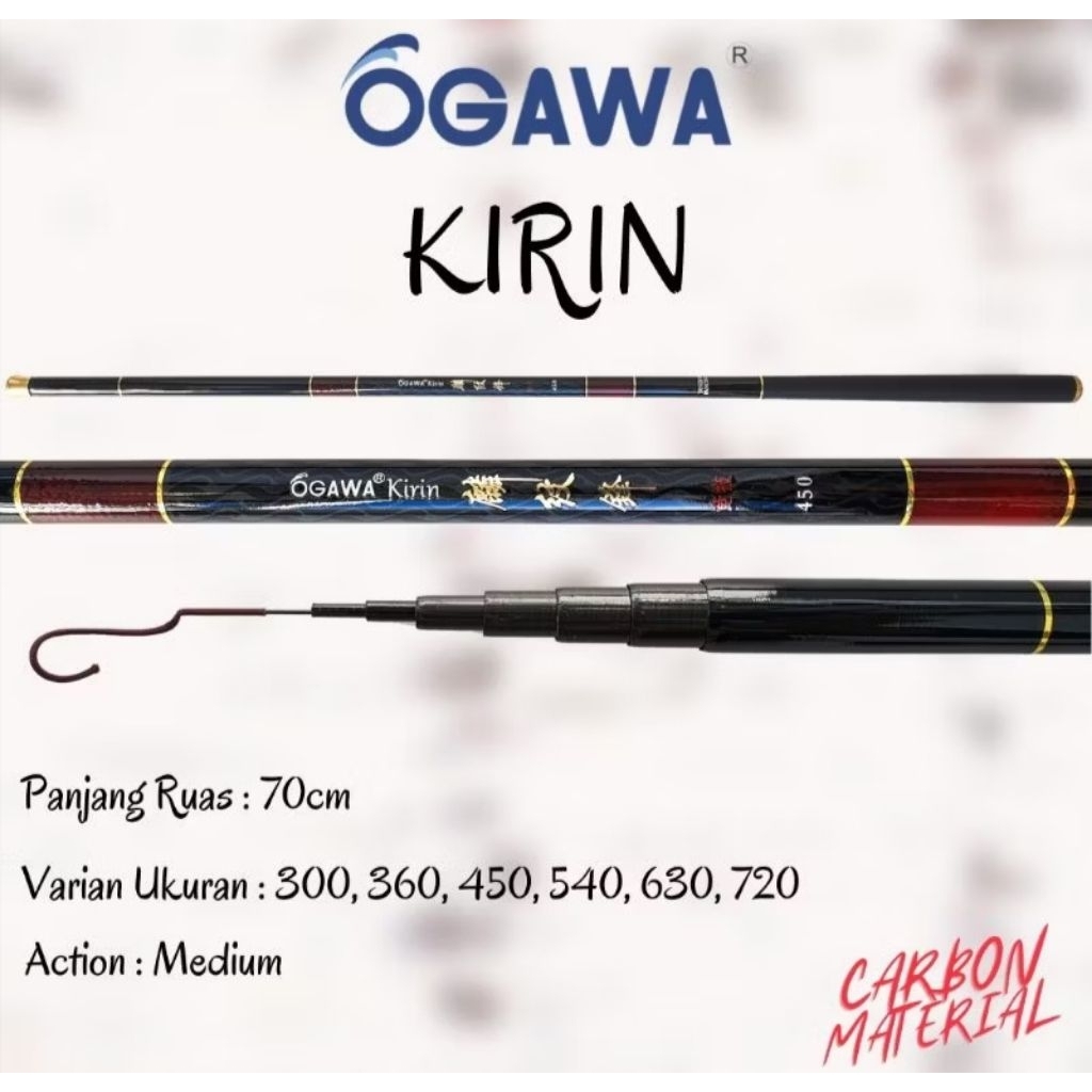 Joran tegek carbon ogawa kirin 630