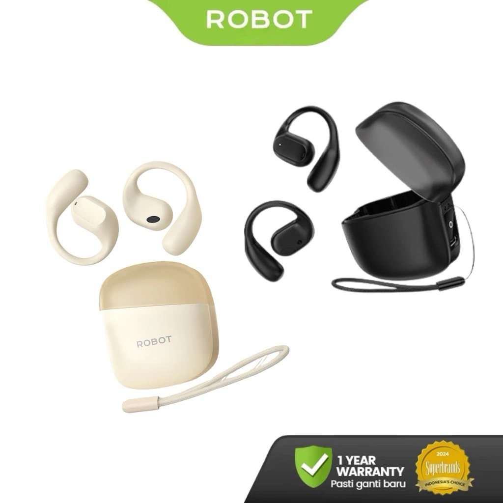 ROBOT OWS Earphone Bluetooth TWS Bluetooth 6.0 Comfo M2 Sport Earphone Headset Running