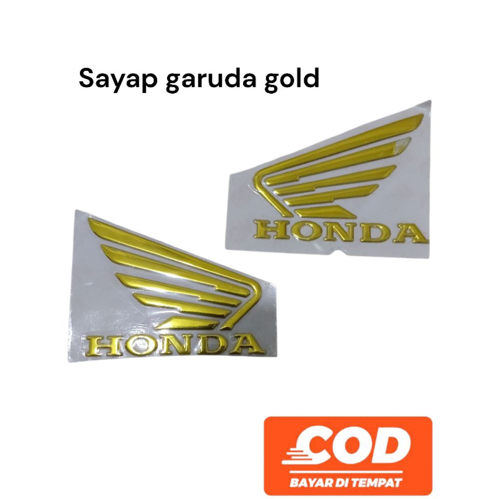 emblem sayap garuda honda gold sepasang