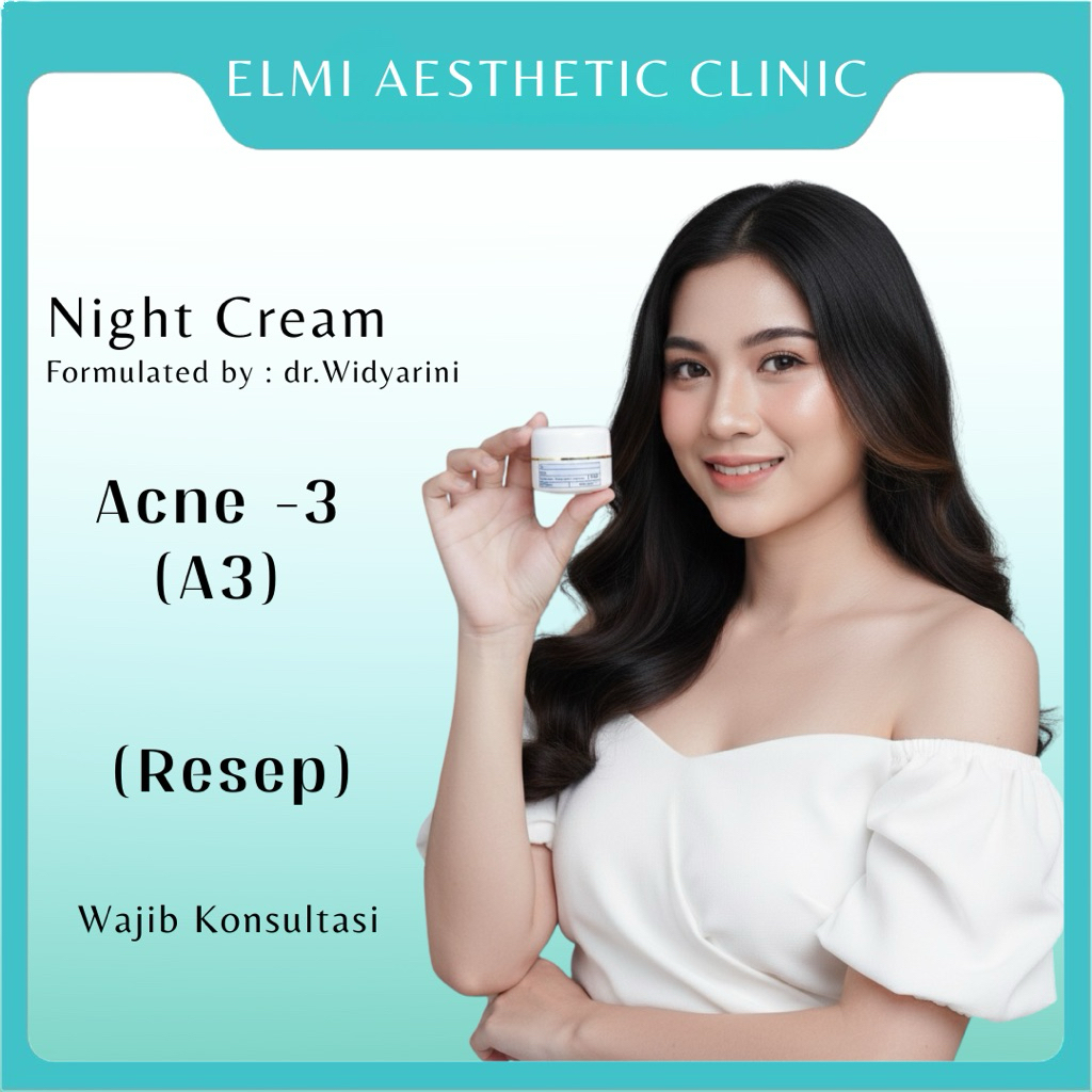 BEST SELLER ‼️ DR.WIDYARINI ACNE3 (A3) NIGHT CREAM JERAWAT