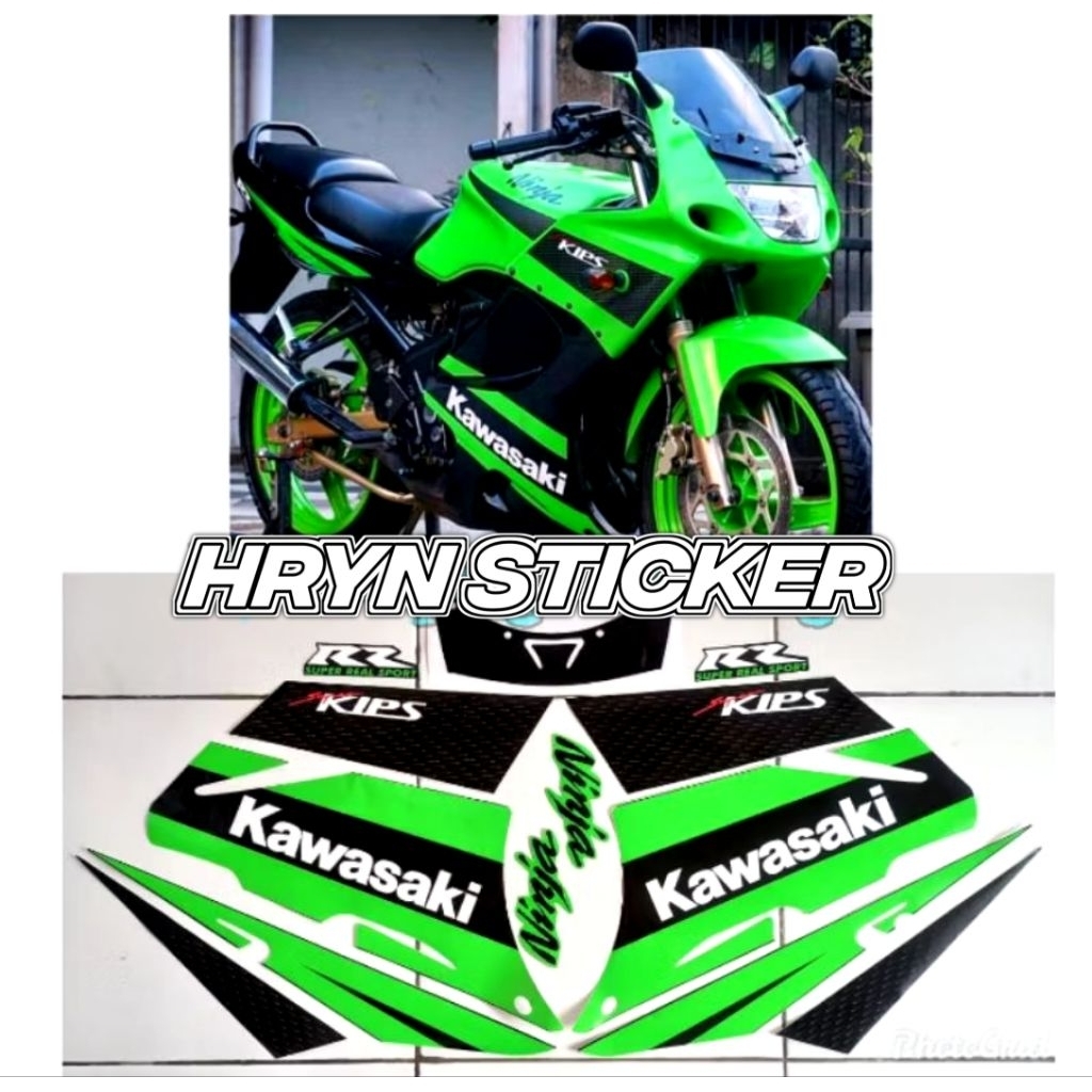 striping ninja rr se 2008 - sticker striping ninja rr se 2008 hijau anti gores laminasi - ninja rr s
