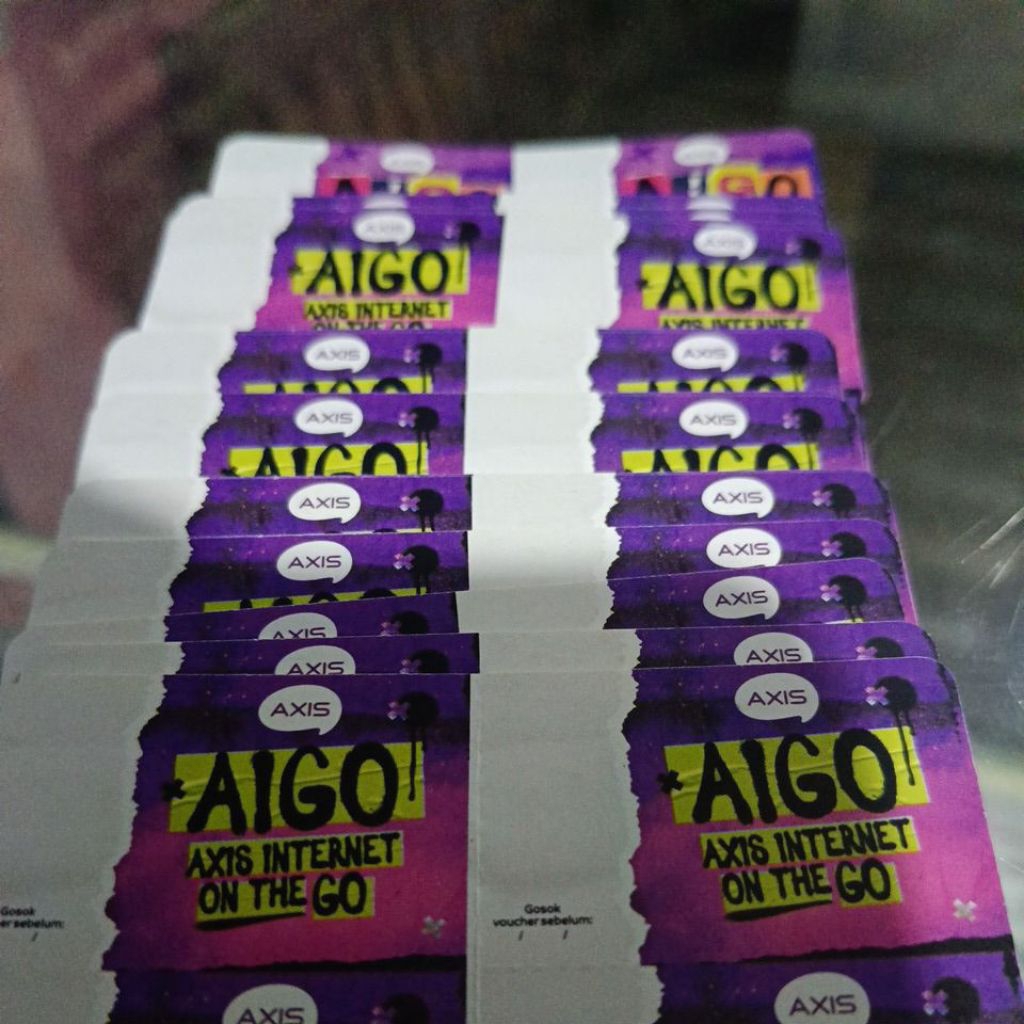 Voucher kosong axis 100SN 25 lembar
