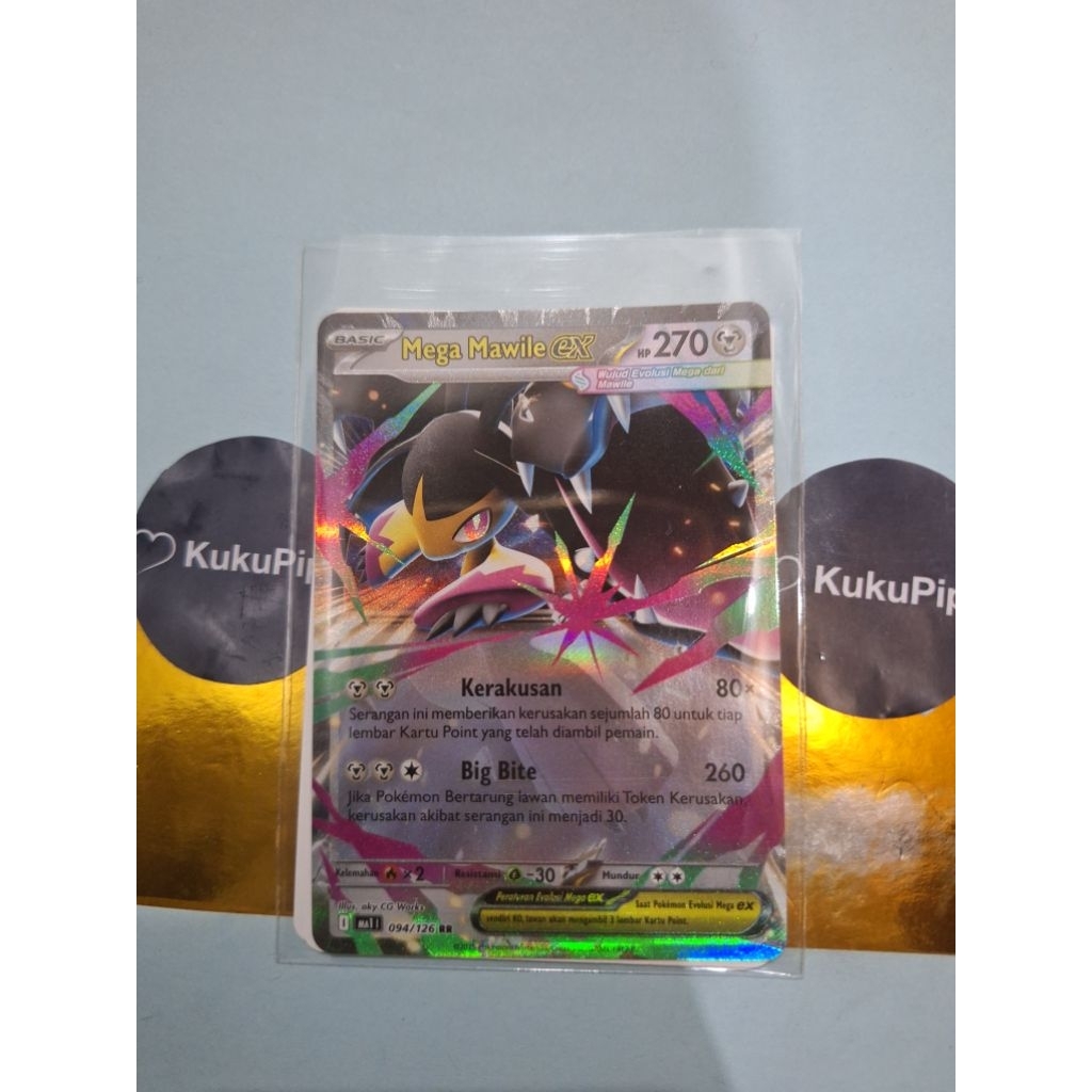Kartu Pokemon Mega Mawile Ex RR 094/126 Evolusi Mega MA1