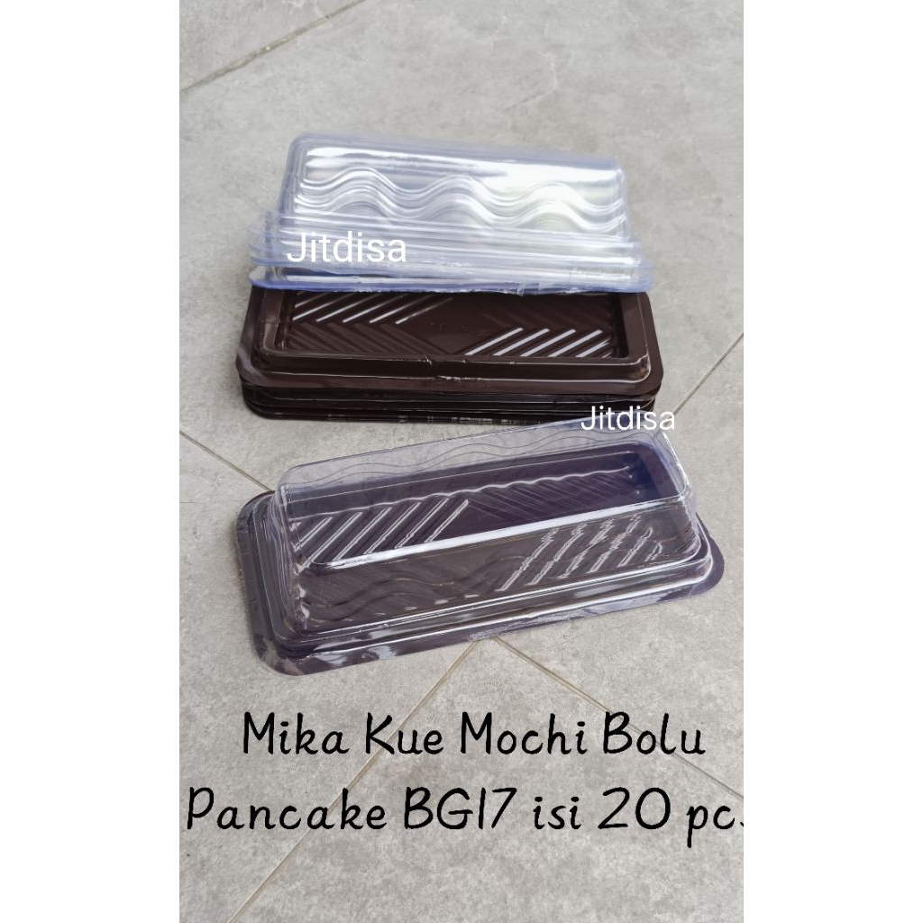 Mika BG17 Mika Bolu Gulung / Mika Kue/ Mika Tutup Bening Mika Kue Mochi Bolu Pancake BG17 isi 20 pcs